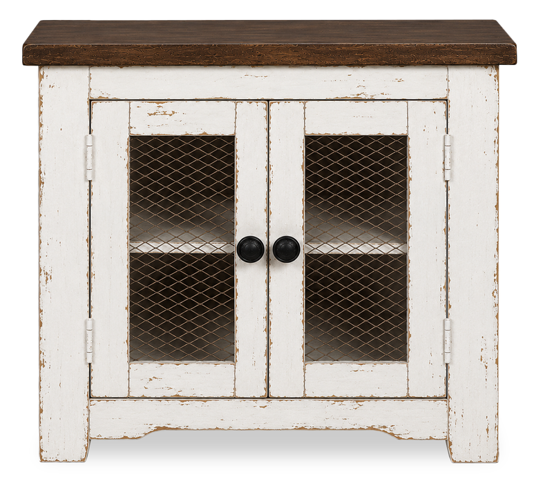 Croft 24” Country-Style End Table with Storage - Mocha