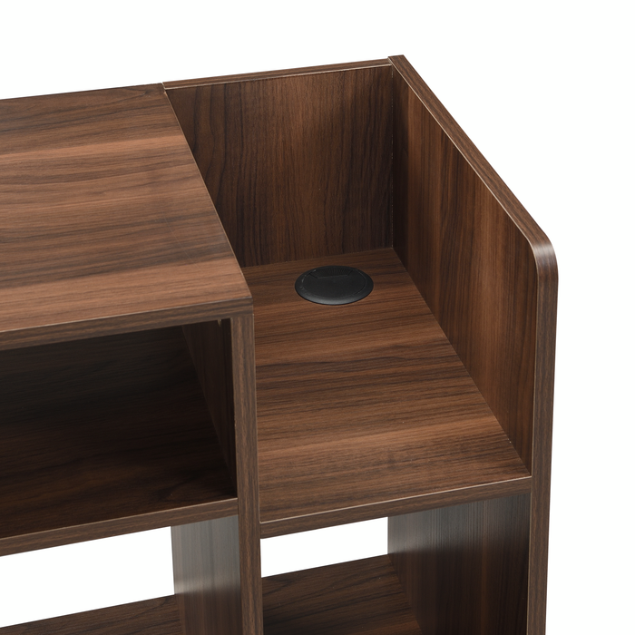 Crosby 35.6” Audio Stand with Open Storage and Cable Management - Walnut
