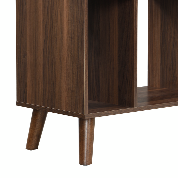Crosby 35.6” Audio Stand with Open Storage and Cable Management - Walnut
