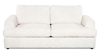 Made in Canada Customizable Sofa Lab Curve 86\" Fabric Condo Sofa  – Teddy Snow