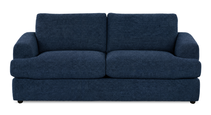Made in Canada Customizable Sofa Lab Curve 86\" Fabric Condo Sofa  – Chenille Pacific
