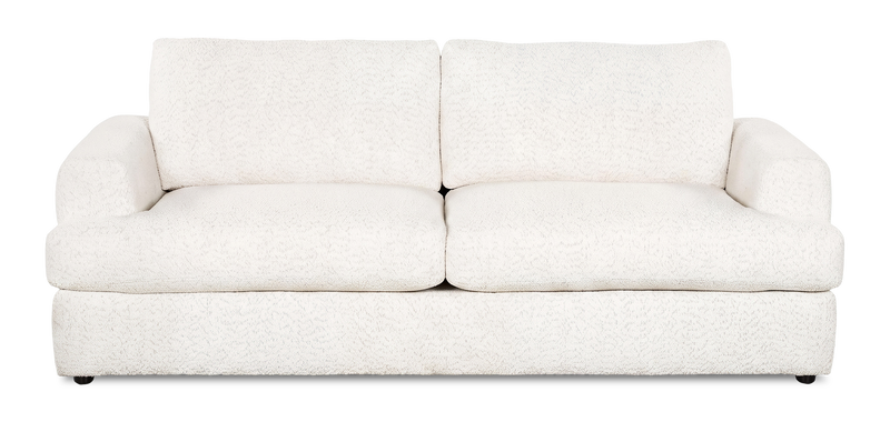Made in Canada Customizable Sofa Lab Curve 88\" Fabric Sofa – Teddy Snow