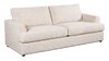 Made in Canada Customizable Sofa Lab Curve 88\" Fabric Sofa – Chenille White