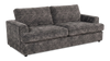 Made in Canada Customizable Sofa Lab Curve 88\" Fabric Sofa – Plush Charcoal
