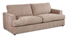 Made in Canada Customizable Sofa Lab Curve 88\" Fabric Sofa – Chenille Praline
