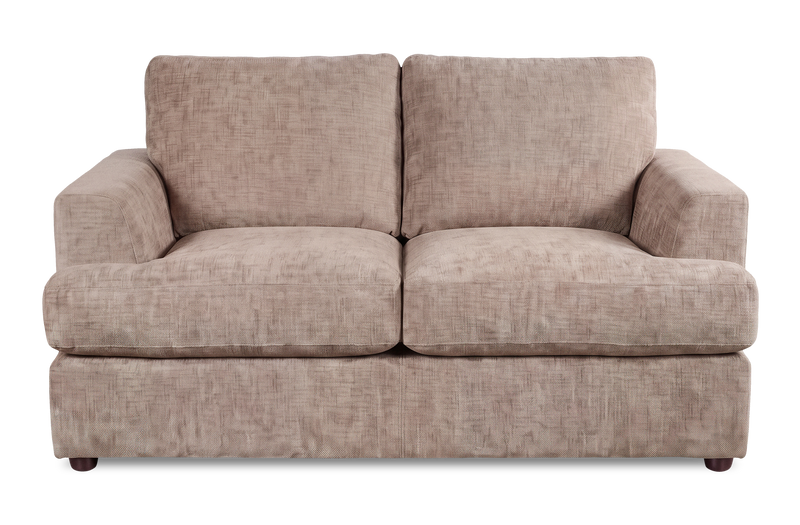 Made in Canada Customizable Sofa Lab Curve 65\" Fabric Loveseat - Chenille Praline