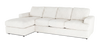 Made in Canada Customizable Sofa Lab Curve Left-Facing Fabric Sofa Chaise  – Teddy Snow | Sofa avec fauteuil long de gauche personnalisable Curve de Sofa Lab fabriqué au Canada en tissu - Teddy Snow