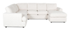 Made in Canada Customizable Sofa Lab Curve 3 Piece Right-Facing Fabric Sectional with Chaise – Teddy Snow | Sofa sectionnel de droite 3 pièces avec fauteuil long personnalisable Curve de Sofa Lab fabriqué au Canada en tissu - Teddy Snow