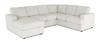 Made in Canada Customizable Sofa Lab Curve 3 Piece Left-Facing Fabric Sectional with Chaise – Teddy Snow | Sofa sectionnel de gauche 3 pièces avec fauteuil long personnalisable Curve de Sofa Lab fabriqué au Canada en tissu - Teddy Snow