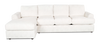 Made in Canada Customizable Sofa Lab Curve Fabric Left-Facing Sofabed Sectional - Teddy Snow | Sofa-lit sectionnel de gauche personnalisable Curve de Sofa Lab fabriqué au Canada en tissu - Teddy Snow