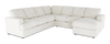 Made in Canada Customizable Sofa Lab Curve 4-Piece Right-Facing Sectional with Chaise - Teddy Snow | Sofa sectionnel de droite 4 pièces avec fauteuil long personnalisable Curve de Sofa Lab fabriqué au Canada en tissu - Teddy Snow
