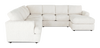 Made in Canada Customizable Sofa Lab Curve 4-Piece Right-Facing Sectional with Chaise - Teddy Snow | Sofa sectionnel de droite 4 pièces avec fauteuil long personnalisable Curve de Sofa Lab fabriqué au Canada en tissu - Teddy Snow