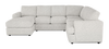 Made in Canada Customizable Sofa Lab Curve 3 Piece Left-Facing Fabric Sectional with Chaise – Teddy Riverrock | Sofa sectionnel de gauche 3 pièces avec fauteuil long personnalisable Curve de Sofa Lab fabriqué au Canada en tissu - Teddy Riverrock