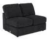 Made in Canada Customizable Sofa Lab Curve 47" Armless Fabric Loveseat - Teddy Raven | Causeuse sans accoudoirs personnalisable Curve de Sofa Lab de 47 po fabriquée au Canada en tissu Teddy - Teddy Raven
