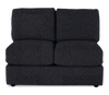 Made in Canada Customizable Sofa Lab Curve 47" Armless Fabric Loveseat - Teddy Raven | Causeuse sans accoudoirs personnalisable Curve de Sofa Lab de 47 po fabriquée au Canada en tissu Teddy - Teddy Raven
