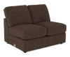 Made in Canada Customizable Sofa Lab Curve 47\" Armless Fabric Loveseat - Teddy Walnut