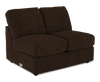 Made in Canada Customizable Sofa Lab Curve 47\" Armless Fabric Loveseat - Plush Chocolate