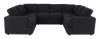 Made in Canada Customizable Sofa Lab Curve U-Shaped Sectional - Teddy Raven | Sofa sectionnel en U personnalisable Curve de Sofa Lab fabriqué au Canada en tissu - Teddy Raven