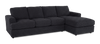 Made in Canada Customizable Sofa Lab Curve Right-Facing Fabric Sofa Chaise  – Teddy Raven | Sofa avec fauteuil long de droite personnalisable Curve de Sofa Lab fabriqué au Canada en tissu - Teddy Raven