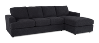 Made in Canada Customizable Sofa Lab Curve Right-Facing Fabric Sofa Chaise  – Teddy Raven 