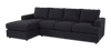Made in Canada Customizable Sofa Lab Curve Left-Facing Fabric Sofa Chaise  – Teddy Raven