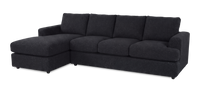 Made in Canada Customizable Sofa Lab Curve Left-Facing Fabric Sofa Chaise  – Teddy Raven 
