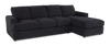 Made in Canada Customizable Sofa Lab Curve Fabric Right-Facing Sofabed Sectional - Teddy Raven | Sofa-lit sectionnel de droite personnalisable Curve de Sofa Lab fabriqué au Canada en tissu - Teddy Raven