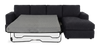 Made in Canada Customizable Sofa Lab Curve Fabric Right-Facing Sofabed Sectional - Teddy Raven | Sofa-lit sectionnel de droite personnalisable Curve de Sofa Lab fabriqué au Canada en tissu - Teddy Raven