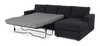 Made in Canada Customizable Sofa Lab Curve Fabric Right-Facing Sofabed Sectional - Teddy Raven | Sofa-lit sectionnel de droite personnalisable Curve de Sofa Lab fabriqué au Canada en tissu - Teddy Raven