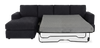 Made in Canada Customizable Sofa Lab Curve Fabric Left-Facing Sofabed Sectional - Teddy Raven | Sofa-lit sectionnel de gauche personnalisable Curve de Sofa Lab fabriqué au Canada en tissu - Teddy Raven