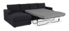 Made in Canada Customizable Sofa Lab Curve Fabric Left-Facing Sofabed Sectional - Teddy Raven | Sofa-lit sectionnel de gauche personnalisable Curve de Sofa Lab fabriqué au Canada en tissu - Teddy Raven