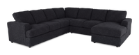 Made in Canada Customizable Sofa Lab Curve 4-Piece Right-Facing Sectional with Chaise - Teddy Raven