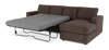 Made in Canada Customizable Sofa Lab Curve Fabric Right-Facing Sofabed Sectional - Teddy Walnut | Sofa-lit sectionnel de droite personnalisable Curve de Sofa Lab fabriqué au Canada en tissu - Teddy Walnut