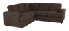 Made in Canada Customizable Sofa Lab Curve 2-Piece Fabric Sectional - Teddy Walnut | Sofa sectionnel 2 pièces personnalisable Curve de Sofa Lab fabriqué au Canada en tissu - Teddy Walnut