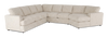 Made in Canada Customizable Sofa Lab Curve 4-Piece Right-Facing Sectional with Cuddler - Chenille White | Sofa sectionnel de droite 4 pièces avec fauteuil enveloppant personnalisable Curve de Sofa Lab fabriqué au Canada en tissu - Chenille White