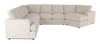Made in Canada Customizable Sofa Lab Curve 4-Piece Right-Facing Sectional with Cuddler - Chenille White | Sofa sectionnel de droite 4 pièces avec fauteuil enveloppant personnalisable Curve de Sofa Lab fabriqué au Canada en tissu - Chenille White
