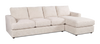 Made in Canada Customizable Sofa Lab Curve Right-Facing Fabric Sofa Chaise  – Chenille White