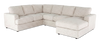Made in Canada Customizable Sofa Lab Curve 3 Piece Right-Facing Fabric Sectional with Chaise – Chenille White | Sofa sectionnel de droite 3 pièces avec fauteuil long personnalisable Curve de Sofa Lab fabriqué au Canada en tissu - Chenille White