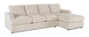 Made in Canada Customizable Sofa Lab Curve Fabric Right-Facing Sofabed Sectional - Chenille White | Sofa-lit sectionnel de droite personnalisable Curve de Sofa Lab fabriqué au Canada en tissu - Chenille White