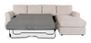 Made in Canada Customizable Sofa Lab Curve Fabric Right-Facing Sofabed Sectional - Chenille White | Sofa-lit sectionnel de droite personnalisable Curve de Sofa Lab fabriqué au Canada en tissu - Chenille White