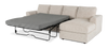 Made in Canada Customizable Sofa Lab Curve Fabric Right-Facing Sofabed Sectional - Chenille White | Sofa-lit sectionnel de droite personnalisable Curve de Sofa Lab fabriqué au Canada en tissu - Chenille White