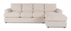 Made in Canada Customizable Sofa Lab Curve Fabric Right-Facing Sofabed Sectional - Chenille White | Sofa-lit sectionnel de droite personnalisable Curve de Sofa Lab fabriqué au Canada en tissu - Chenille White