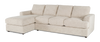 Made in Canada Customizable Sofa Lab Curve Fabric Left-Facing Sofabed Sectional - Chenille White | Sofa-lit sectionnel de gauche personnalisable Curve de Sofa Lab fabriqué au Canada en tissu - Chenille White