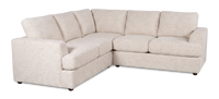 Made in Canada Customizable Sofa Lab Curve 2-Piece Fabric Sectional - Chenille White 