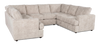 Made in Canada Customizable Sofa Lab Curve U-Shaped Sectional - Plush Parchment | Sofa sectionnel en U personnalisable Curve de Sofa Lab fabriqué au Canada en tissu - Plush Parchment
