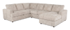 Made in Canada Customizable Sofa Lab Curve 3 Piece Right-Facing Fabric Sectional with Chaise – Plush Parchment | Sofa sectionnel de droite 3 pièces avec fauteuil long personnalisable Curve de Sofa Lab fabriqué au Canada en tissu - Plush Parchment