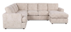 Made in Canada Customizable Sofa Lab Curve 3 Piece Right-Facing Fabric Sectional with Chaise – Plush Parchment | Sofa sectionnel de droite 3 pièces avec fauteuil long personnalisable Curve de Sofa Lab fabriqué au Canada en tissu - Plush Parchment