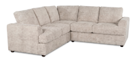 Made in Canada Customizable Sofa Lab Curve 2-Piece Fabric Sectional - Plush Parchment 