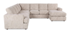 Made in Canada Customizable Sofa Lab Curve 4-Piece Right-Facing Sectional with Chaise - Plush Parchment | Sofa sectionnel de droite 4 pièces avec fauteuil long personnalisable Curve de Sofa Lab fabriqué au Canada en tissu - Plush Parchment