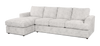 Made in Canada Customizable Sofa Lab Curve Left-Facing Fabric Sofa Chaise  – Plush Oyster | Sofa avec fauteuil long de gauche personnalisable Curve de Sofa Lab fabriqué au Canada en tissu - Plush Oyster